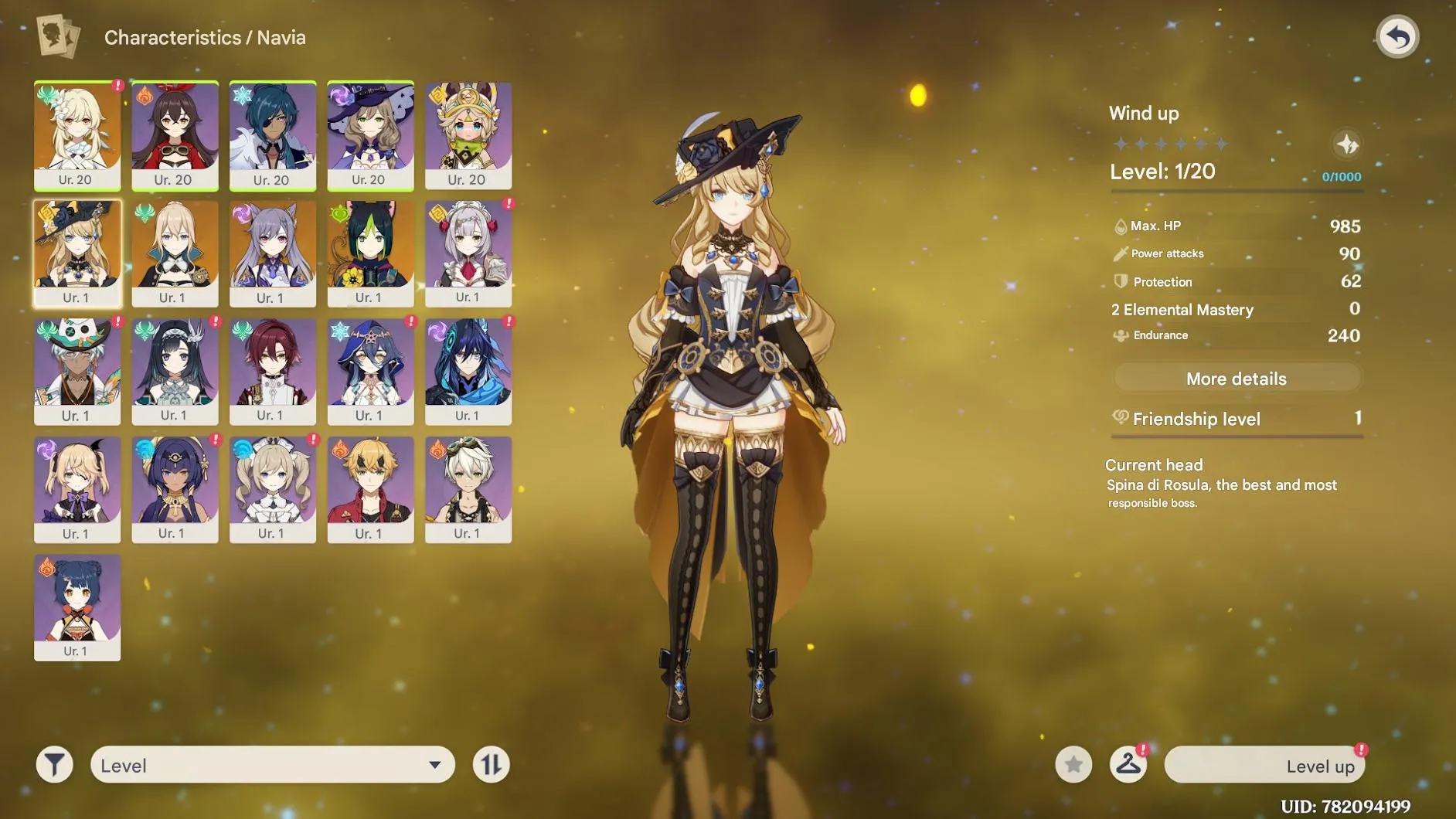 GI1384 C4 Navia + Jade Spear + Many 5-Star Characters & Weapons 